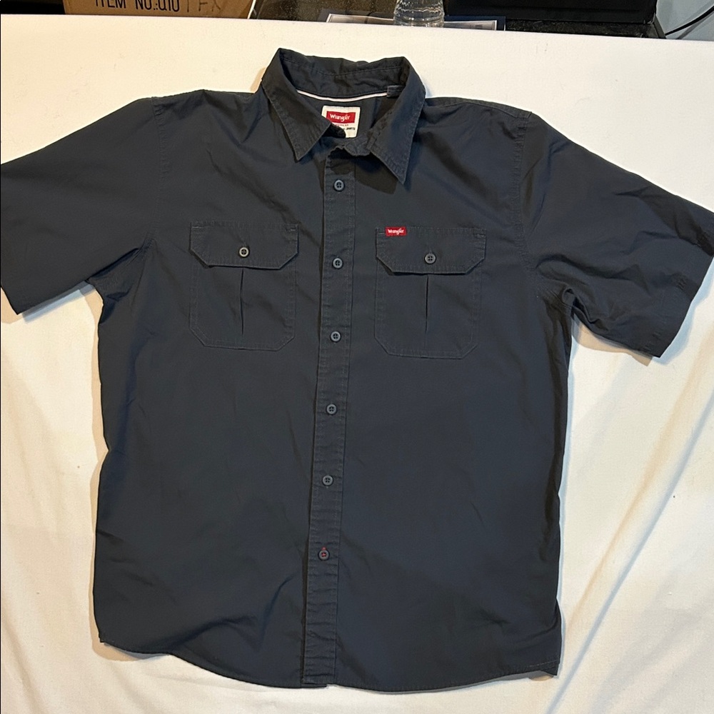 Wrangler Men's Dark Gray Button-Down Shirt